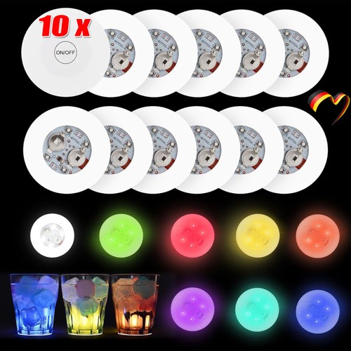 10stück led untersetzer - 10stück,