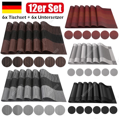 12er set tischset pvc - tischset, platzset