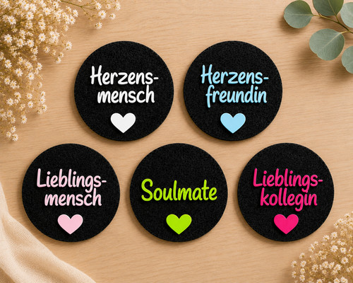 Filz untersetzer mit name - untersetzer,