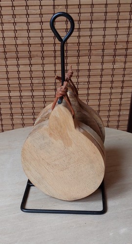 Holz untersetzer mit - 4x,