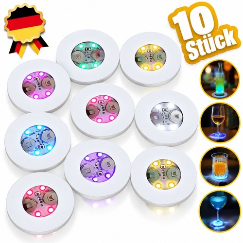 10stück led untersetzer - 10stück,