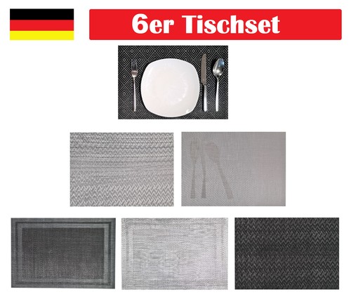 6er set tischset 30x45cm pvc - set,