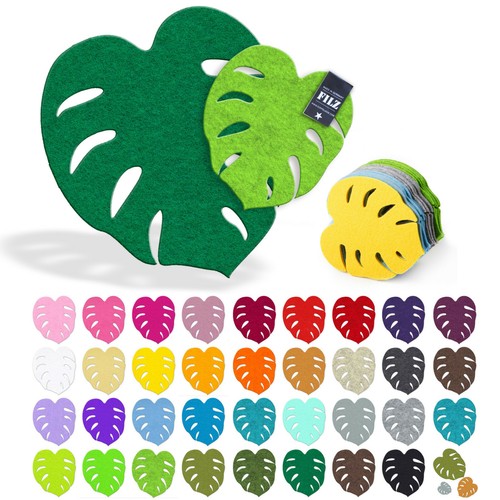 Monstera palmblatt blatt - monstera, filz