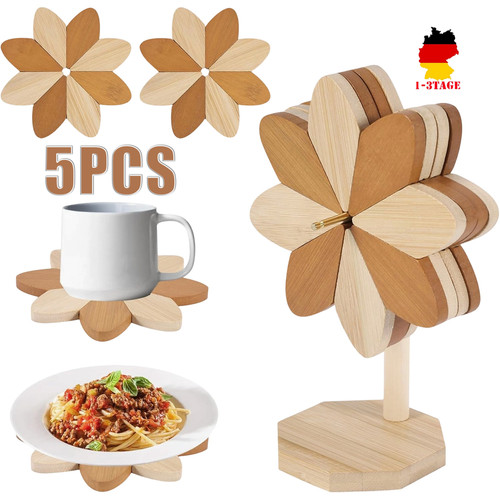 5pcs holz untersetzer - 5pcs,